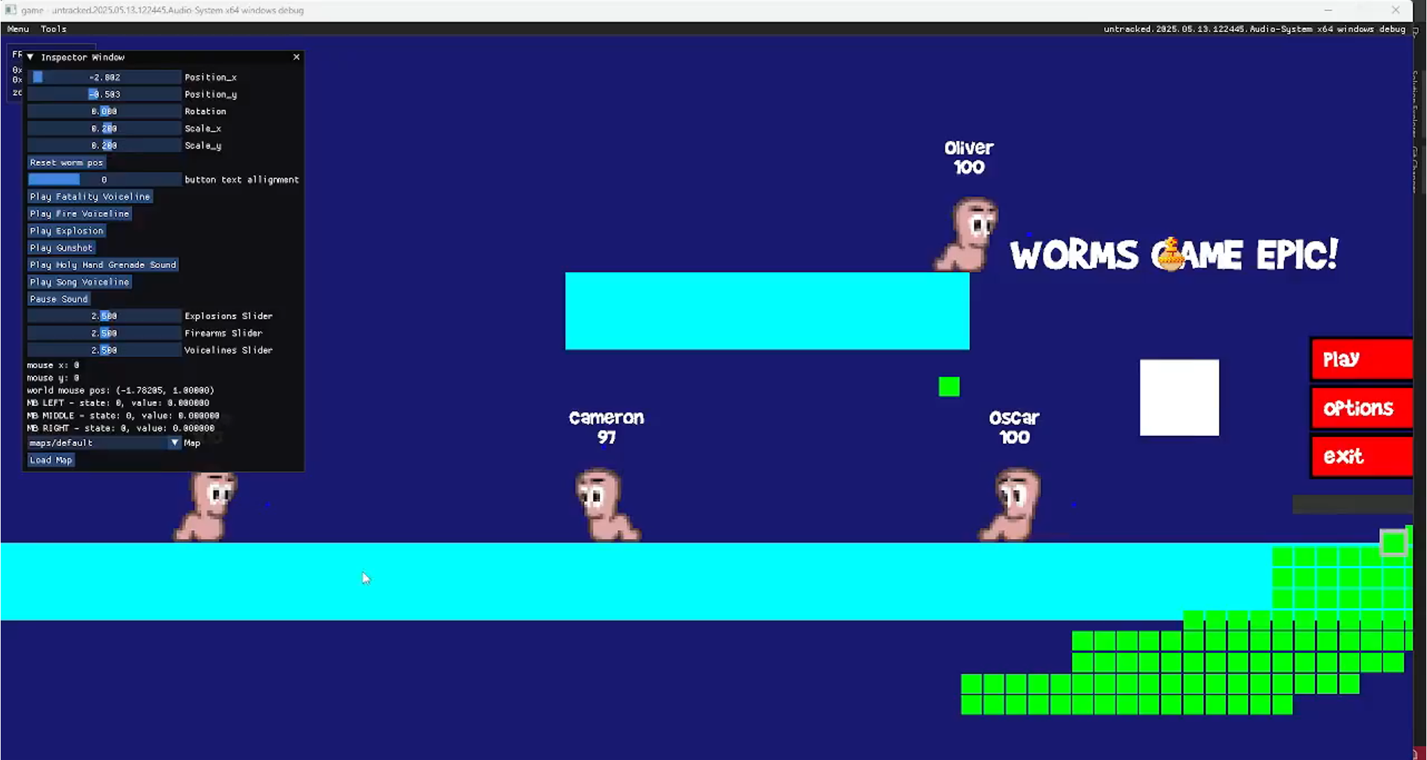 Screenshot of Custom Game Engine